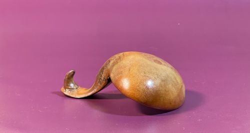 ANTIQUE TREEN WELSH LADLE FLOWER DECORATION - ADDITIONAL PHOTO 2
