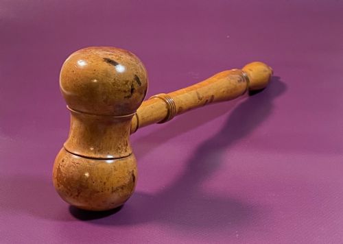 ANTIQUE TREEN SUGAR MALLET CUTTER - ADDITIONAL PHOTO 1