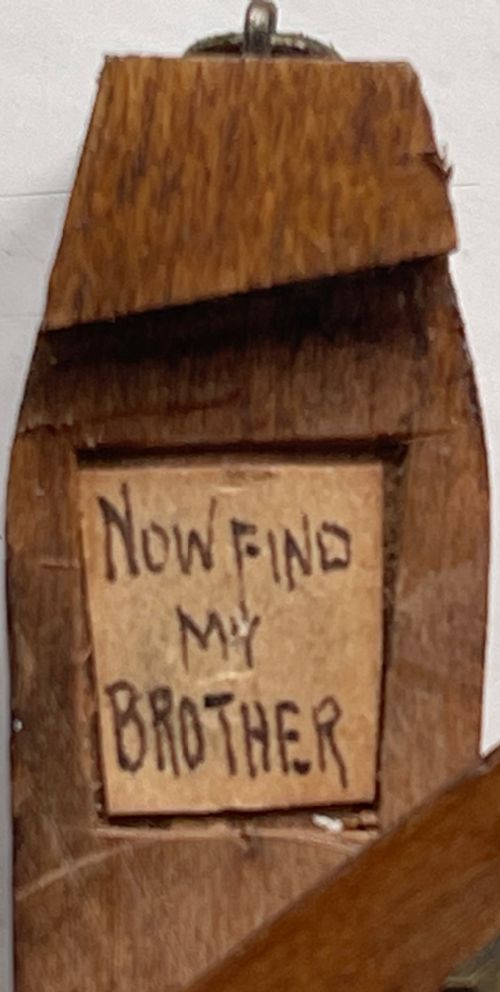 ANTIQUE TREEN TRIPLE PUZZLE SNUFF BOX MOMENTS MORE COFFIN SNUFF BOX - ADDITIONAL PHOTO 5