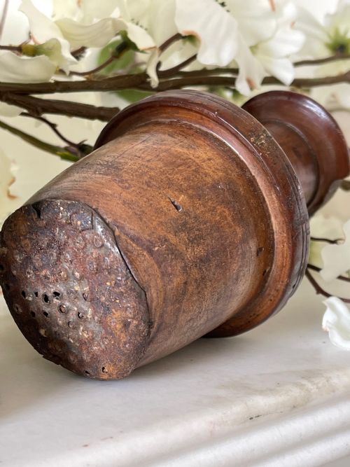 AN ANTIQUE CHARLES II SPICE MORTAR GRINDER - ADDITIONAL PHOTO 8