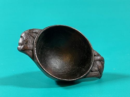 antique treen scottish quaich carved basket weave decoration - CATEGORY: ANTIQUE MISCELLANEOUS - DATED 19TH CENTURY