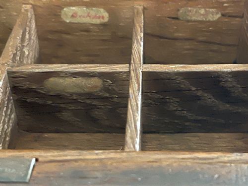 ANTIQUE OAK BOX SECRET COMPARTMENT - ADDITIONAL PHOTO 6