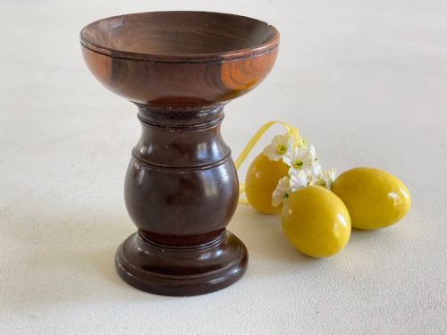 AN ENGLISH 18TH CENTURY ANTIQUE TREEN POUNCE POT - ADDITIONAL PHOTO 4