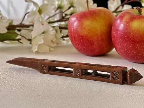 Antique Treen Georgian Apple Corer - Love Token