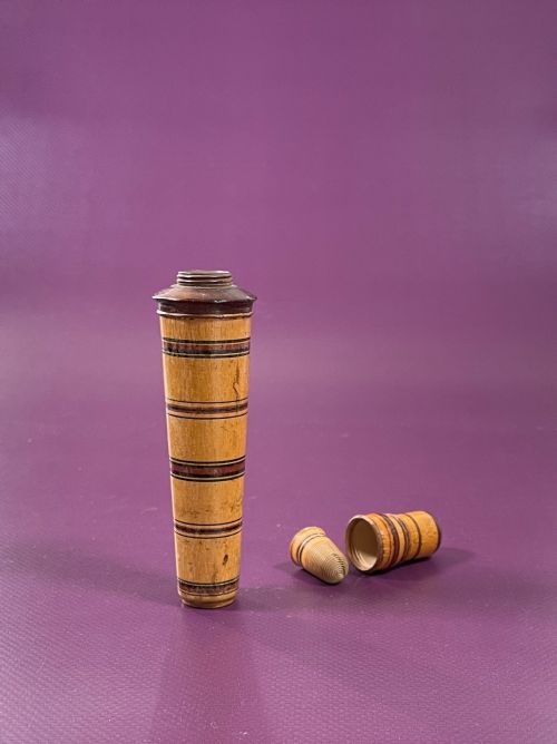 ANTIQUE TREEN TUNBRIDGE WARE MULTI REEL SPOOL THIMBLE - ADDITIONAL PHOTO 7