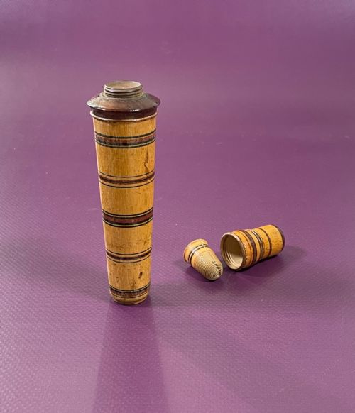 ANTIQUE TREEN TUNBRIDGE WARE MULTI REEL SPOOL THIMBLE - ADDITIONAL PHOTO 8