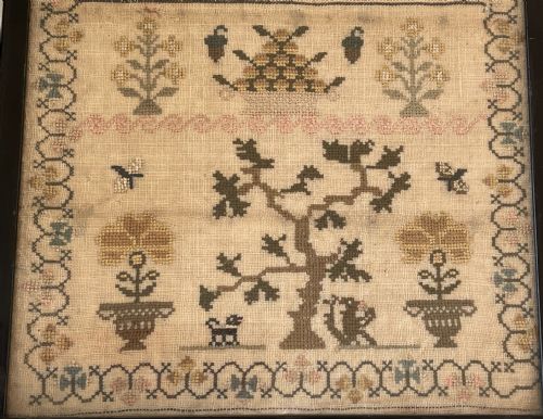 AN INTERESTING 19TH CENTURY SAMPLER UNUSUAL VERSE - ADDITIONAL PHOTO 2
