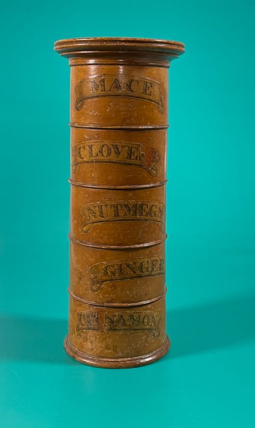 antique treen five tier spice tower - CATEGORY: ANTIQUE BOXES - DATED 19TH CENTURY