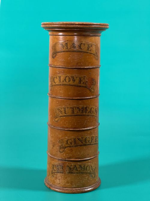ANTIQUE TREEN FIVE TIER SPICE TOWER - ADDITIONAL PHOTO 4