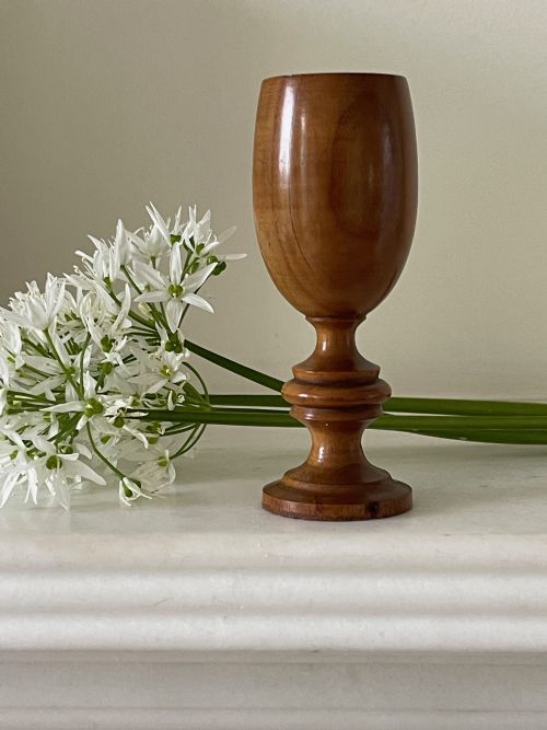 antique treen small goblet peach wood - CATEGORY: ANTIQUE MISCELLANEOUS - DATED VICTORIAN