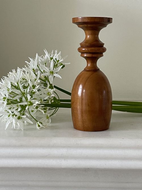 ANTIQUE TREEN SMALL GOBLET PEACH WOOD - ADDITIONAL PHOTO 2