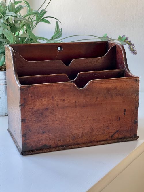 ANTIQUE STATIONERY HOLDER RACK OR LETTER RACK - ADDITIONAL PHOTO 4