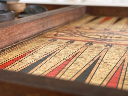 ANTIQUE BACKGAMMON DRAUGHTS GAMES BOX - ADDITIONAL PHOTO 5