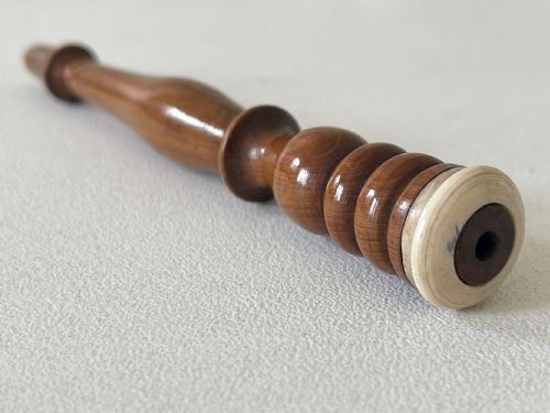 ANTIQUE TREEN YEW WOOD KNITTING SHEATH - ADDITIONAL PHOTO 1