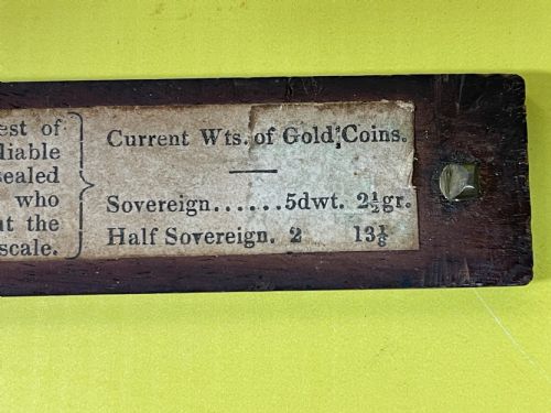 ANTIQUE FOLDING SOVEREIGN SCALES BY DE GRAVE AND SON LONDON - ADDITIONAL PHOTO 1