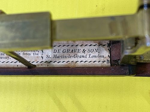 ANTIQUE FOLDING SOVEREIGN SCALES BY DE GRAVE AND SON LONDON - ADDITIONAL PHOTO 5