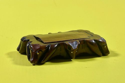 ANTIQUE SCOTTISH POCKET SNUFF BOX HOUNDS AND FOX - ADDITIONAL PHOTO 5