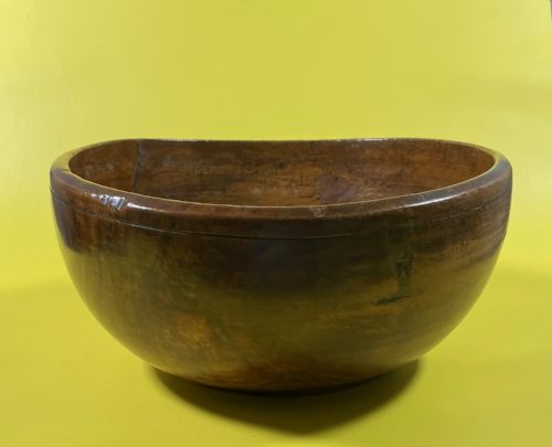 ANTIQUE TREEN LARGE SYCAMORE BOWL - ADDITIONAL PHOTO 3