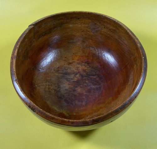 ANTIQUE TREEN LARGE SYCAMORE BOWL - ADDITIONAL PHOTO 5