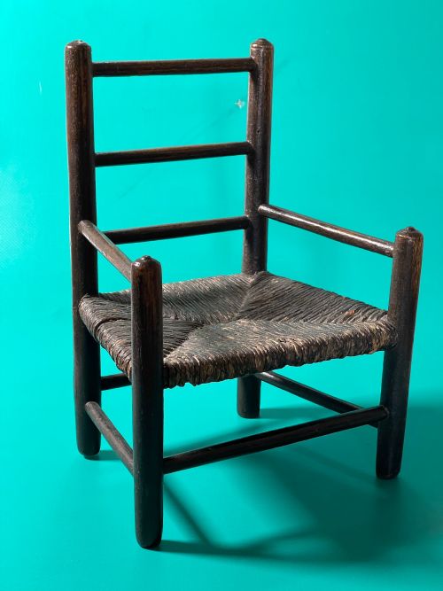 an antique apprentice small chair for a doll or teddy - CATEGORY: ANTIQUE CHAIRS - DATED 19TH CENTURY