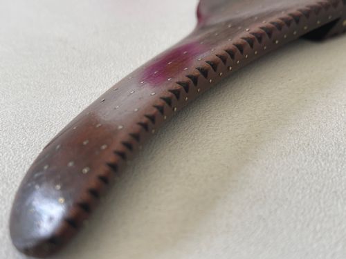 ANTIQUE TREEN KNITTING SHEATH FRO DENTAL BEAUTIFUL BRASS PIQUE WORK - ADDITIONAL PHOTO 4