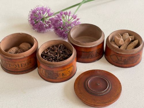 ANTIQUE TREEN SPICE TOWER FOUR TIER - ADDITIONAL PHOTO 4