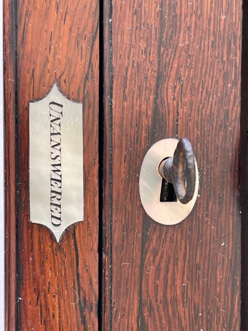 ANTIQUE ROSEWOOD FRETWORK LETTER BOX - ADDITIONAL PHOTO 16