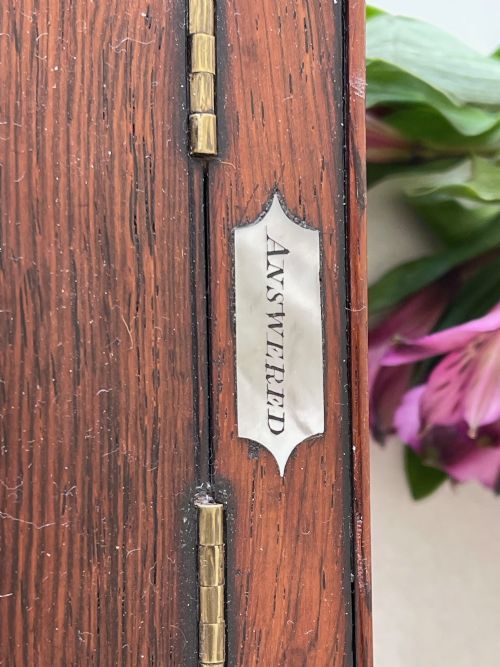 ANTIQUE ROSEWOOD FRETWORK LETTER BOX - ADDITIONAL PHOTO 18