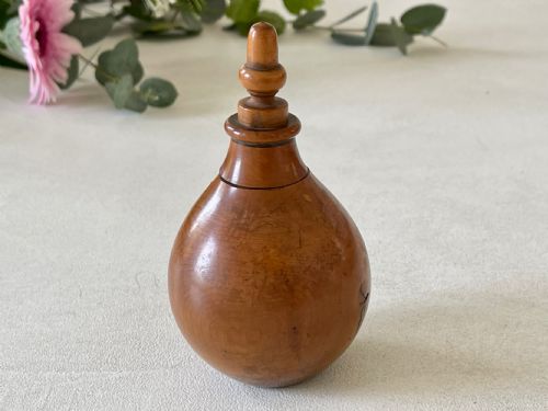 ANTIQUE TREEN SPICE FLASK - ADDITIONAL PHOTO 4