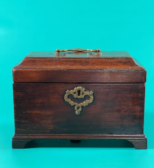 antique georgian tea chestcaddy secret drawer - CATEGORY: ANTIQUE BOXES - DATED GEORGIAN