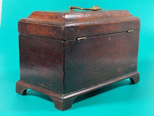 ANTIQUE GEORGIAN TEA CHESTCADDY SECRET DRAWER - ADDITIONAL PHOTO 1