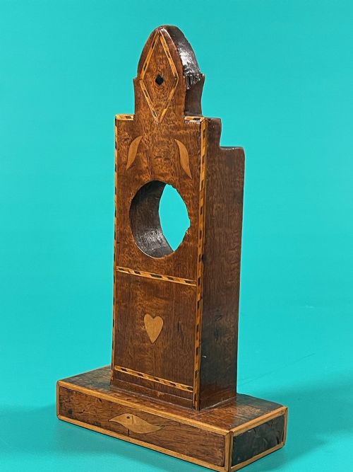 A GEORGIAN INLAID POCKET WATCH STAND - ADDITIONAL PHOTO 2