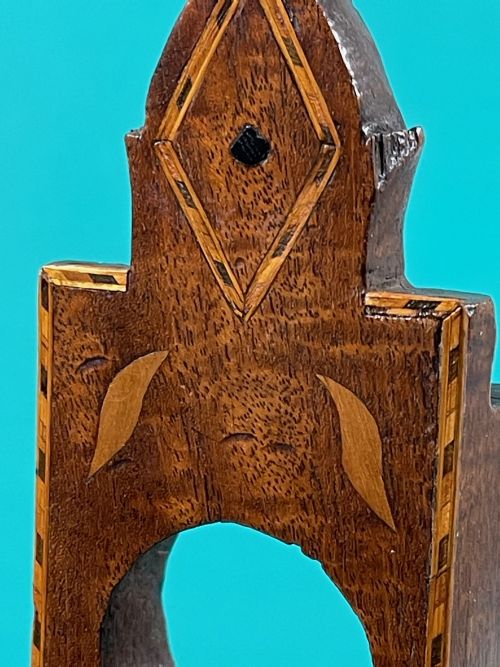 A GEORGIAN INLAID POCKET WATCH STAND - ADDITIONAL PHOTO 4