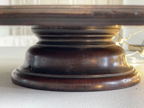 ANTIQUE MAHOGANY LAZY SUSAN - ADDITIONAL PHOTO 1