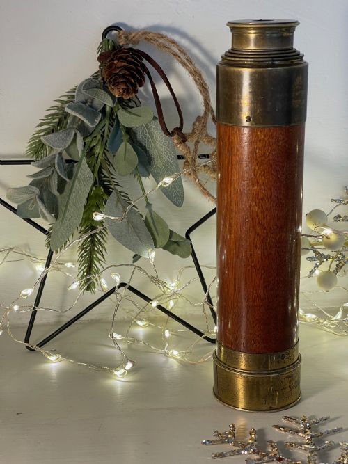 antique four draw telescope signed lenton london - CATEGORY: ANTIQUE MISCELLANEOUS - DATED 19TH CENTURY