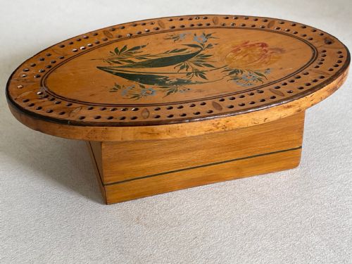 A GEORGIAN CRIBBAGE BOARD CARD BOX - ADDITIONAL PHOTO 3