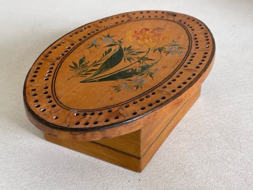 A GEORGIAN CRIBBAGE BOARD CARD BOX - ADDITIONAL PHOTO 5
