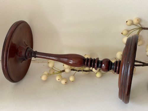 TWO LATE GEORGIAN MAHOGANY CANDLESTANDS - ADDITIONAL PHOTO 4