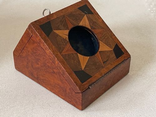 ANTIQUE TREEN TUNBRIDGE WARE POCKET WATCH STAND - ADDITIONAL PHOTO 4