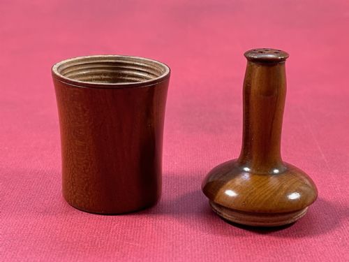 ANTIQUE TREEN NUTMEG GRATER WINE BOTTLE SHAPED - ADDITIONAL PHOTO 2