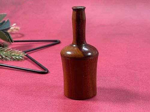 ANTIQUE TREEN NUTMEG GRATER WINE BOTTLE SHAPED - ADDITIONAL PHOTO 3