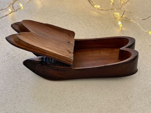 ANTIQUE DOUBLE SHOE SNUFF BOX PRISONER OF WAR - ADDITIONAL PHOTO 3