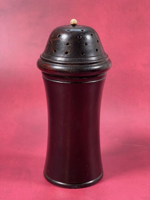 antique treen spice muffineer - CATEGORY: ANTIQUE MISCELLANEOUS - DATED 19TH CENTURY