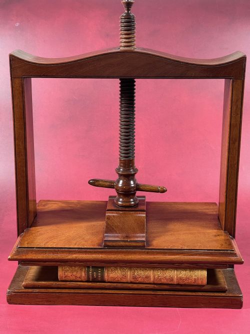a fine quality mahogany book press - CATEGORY: ANTIQUE MISCELLANEOUS - DATED 19TH CENTURY