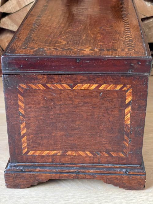 A SMALL GEORGIAN OAK CHEST BOX NAMED DATED 1829 - ADDITIONAL PHOTO 11
