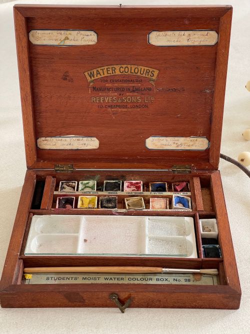 antique artists watercolour box - CATEGORY: ANTIQUE MISCELLANEOUS - DATED 19TH CENTURY