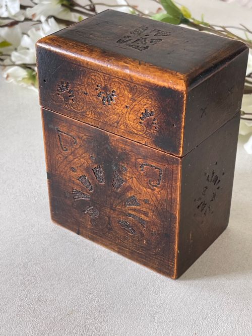 ANTIQUE PLAYING CARDS BOX CARDS HEART DECORATION - ADDITIONAL PHOTO 3