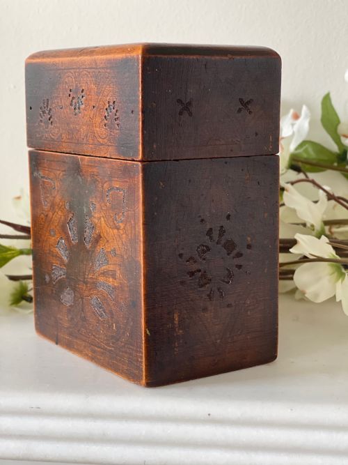 ANTIQUE PLAYING CARDS BOX CARDS HEART DECORATION - ADDITIONAL PHOTO 5