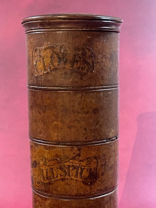 A RARE ANTIQUE SIX TIER SPICE TOWER - ADDITIONAL PHOTO 4