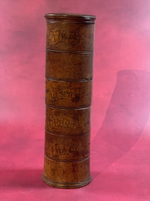 A RARE ANTIQUE SIX TIER SPICE TOWER - ADDITIONAL PHOTO 6